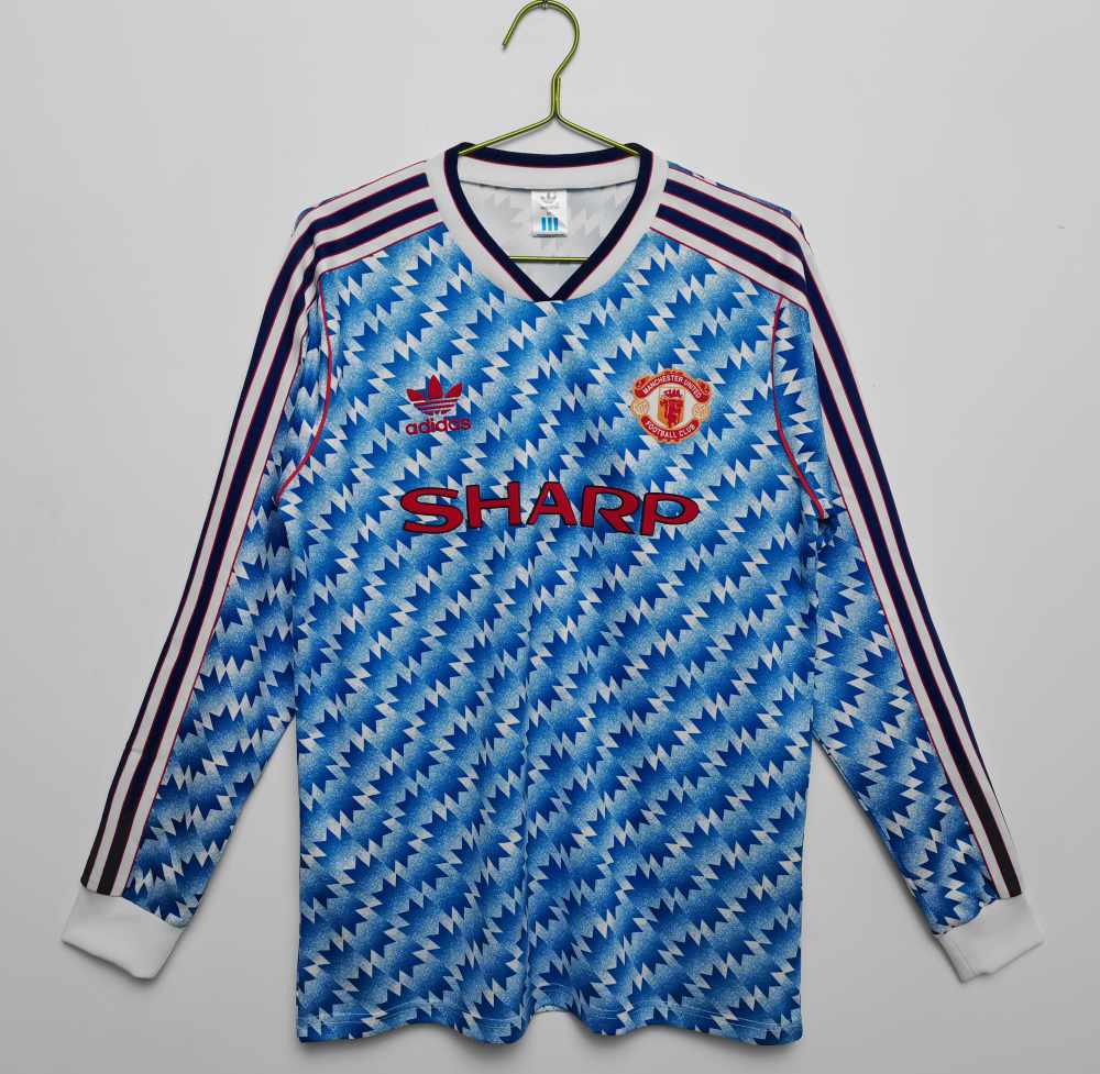 Manchester United 1990-92 Camiseta visitante de manga larga