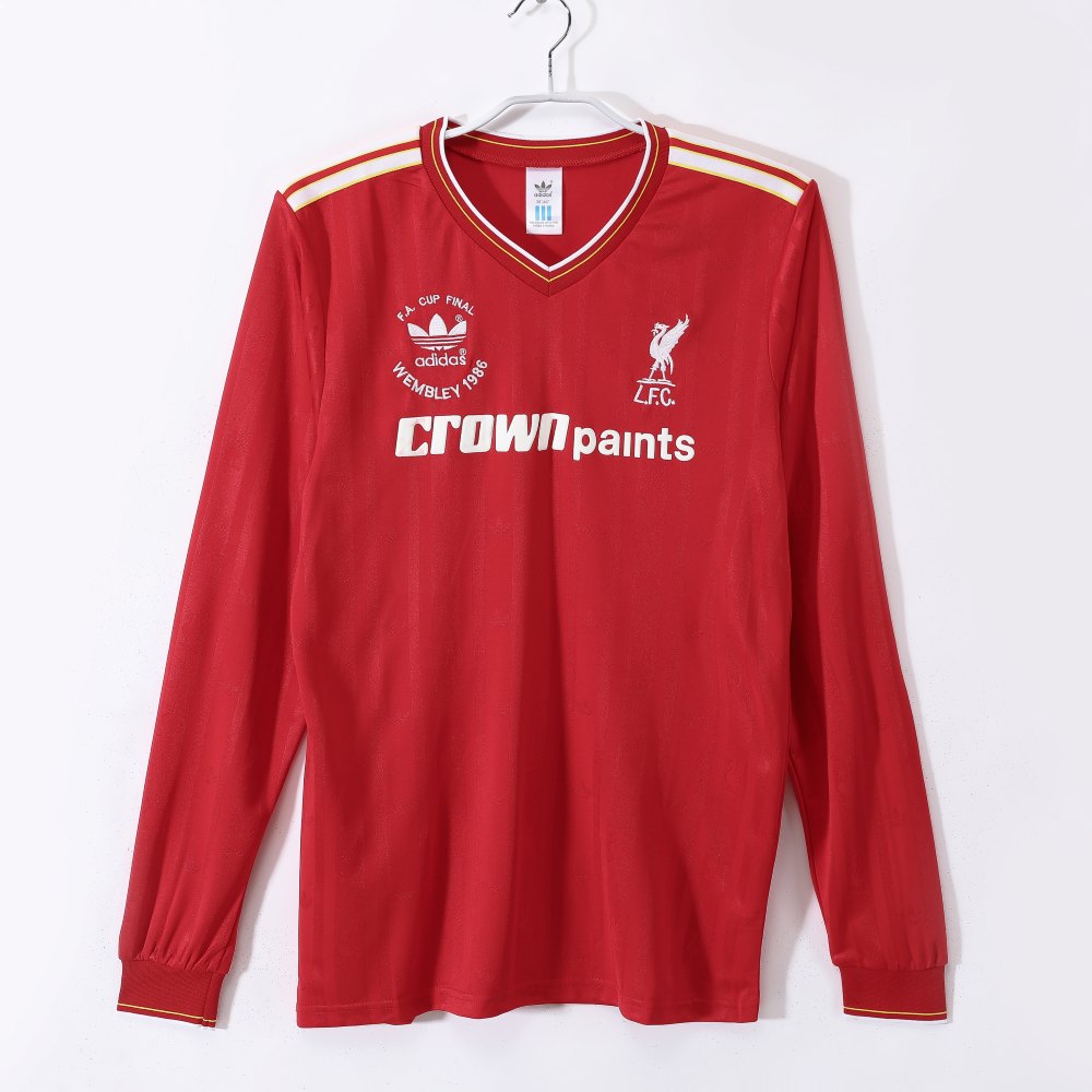 Liverpool 1986-87 Camiseta local de manga larga