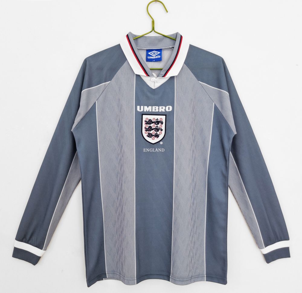 Inglaterra 1996 Camiseta visitante de manga larga