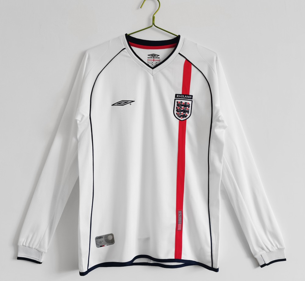 Inglaterra 2002 Camiseta local de manga larga