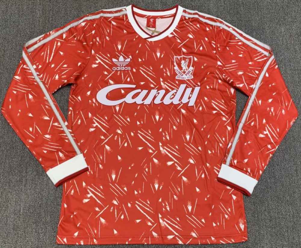 Liverpool 1989-91 Camiseta local de manga larga