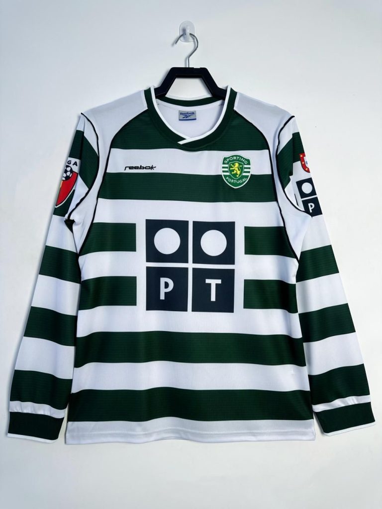 Sporting CP Lisbon 2001-03 Camiseta local de manga larga