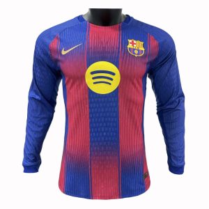 Barcelona 2025-26 Home Player Long Sleeve Shirt