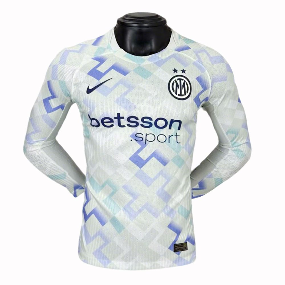Inter Milan 2025-26 Camiseta visitante versión jugador de manga larga