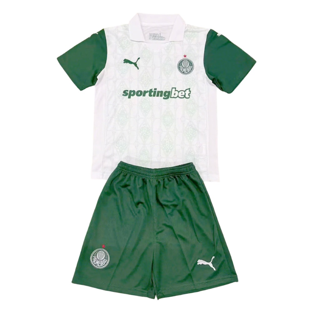 Niños Palmeiras 2025-26 Visitante Kit
