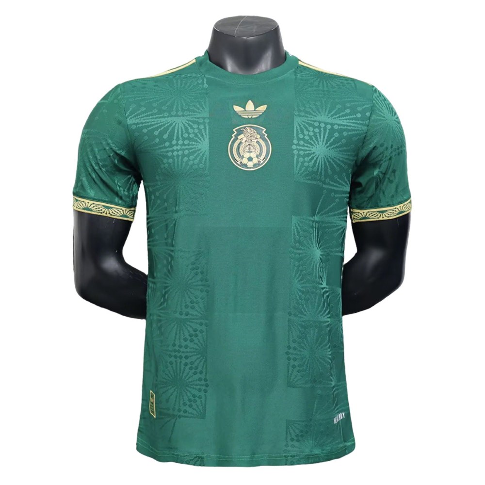 México 2025 Versión jugador Gold Shirt Green