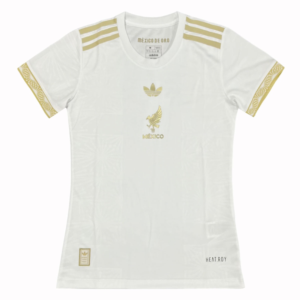 Mujer México 2025 Gold Shirt White