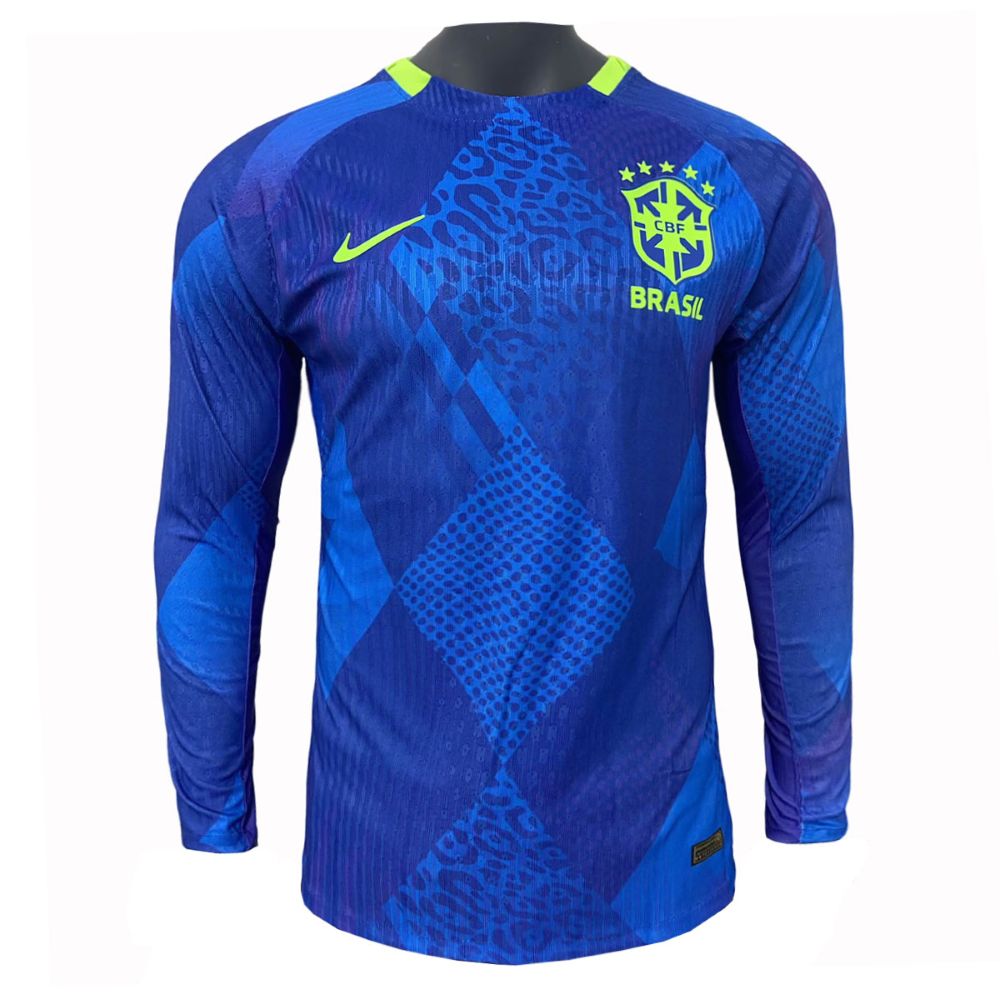 Brasil 2025 Versión jugador Camiseta visitante de manga larga