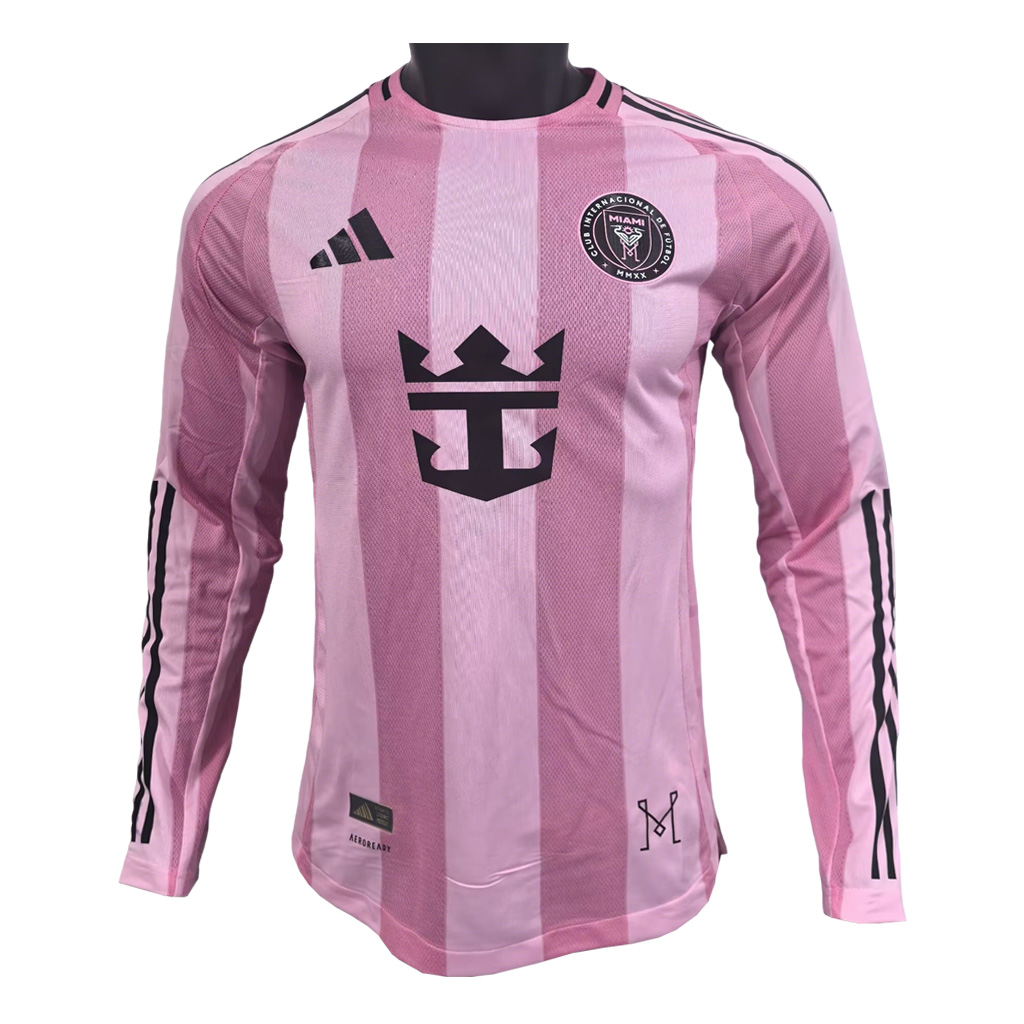 Inter Miami 2025 Camiseta local versión jugador de manga larga