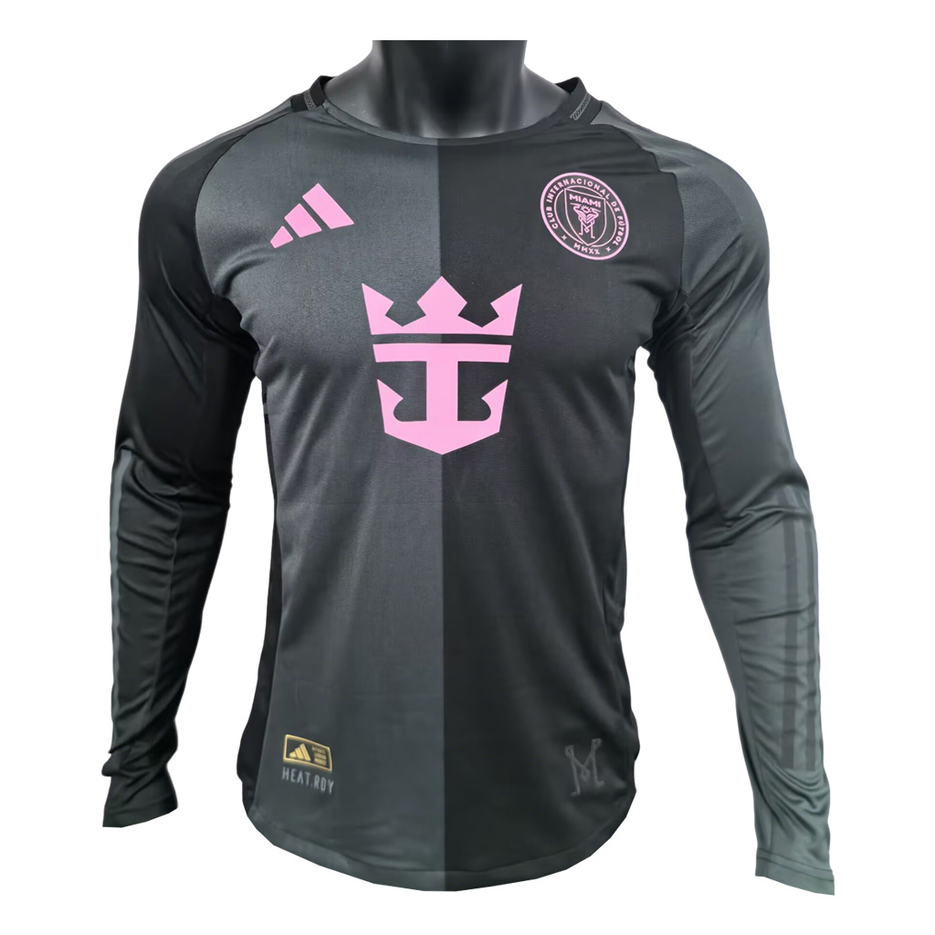 Inter Miami 2025 Camiseta visitante versión jugador de manga larga