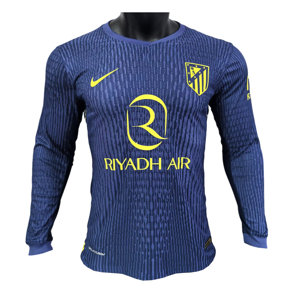 Atlético Madrid 2025-26 Camiseta visitante versión jugador de manga larga