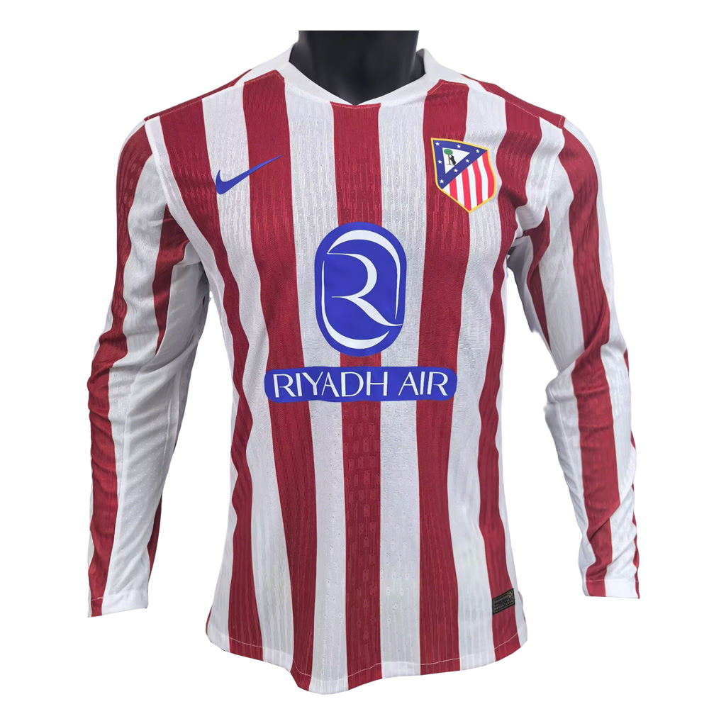 Atlético Madrid 2025-26 Camiseta local versión jugador de manga larga