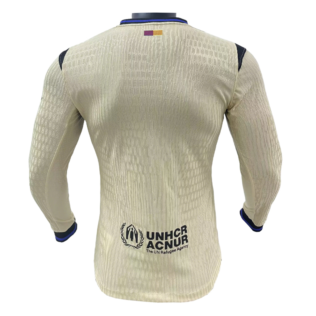 Barcelona 2025-26 Camiseta visitante versión jugador de manga larga