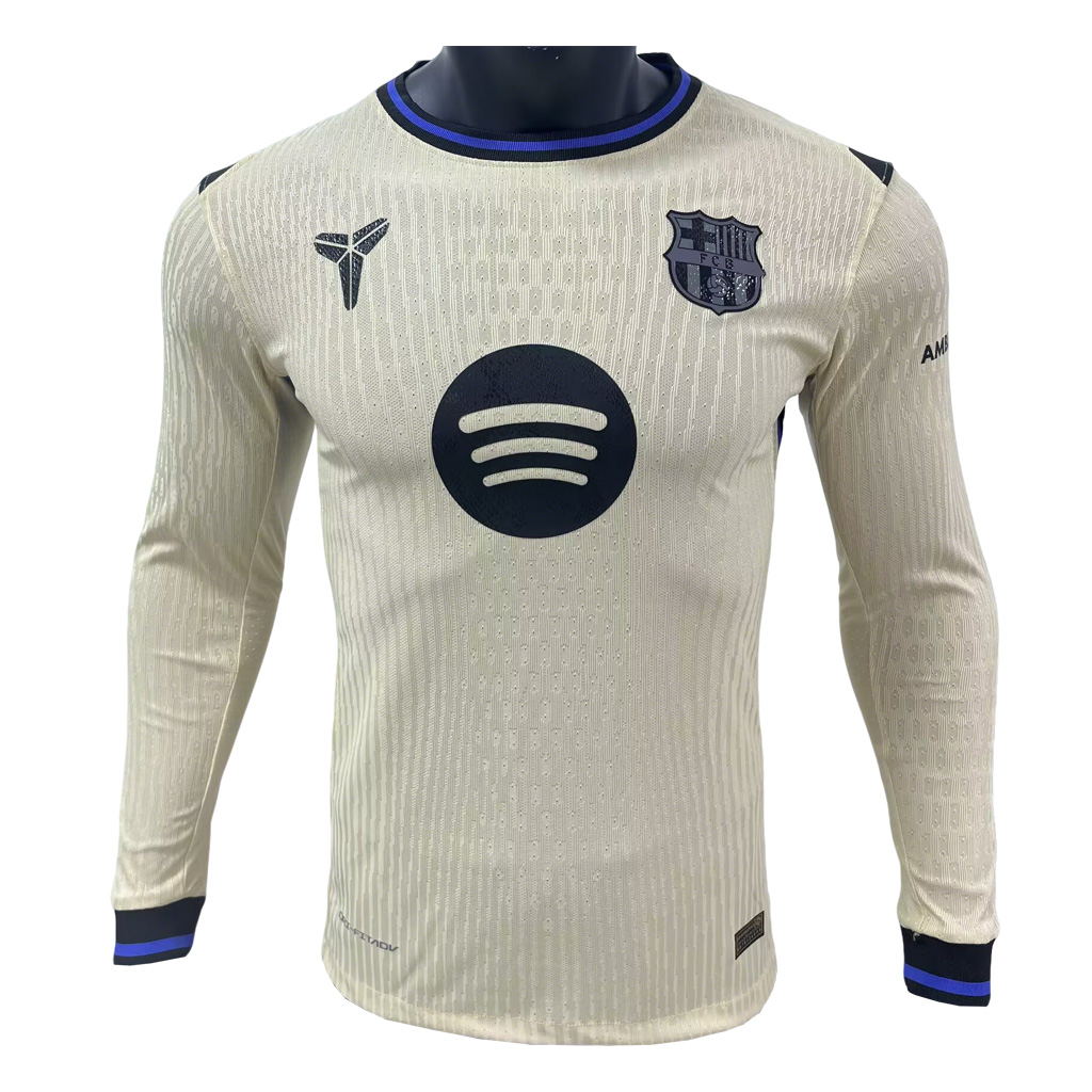 Barcelona 2025-26 Camiseta visitante versión jugador de manga larga