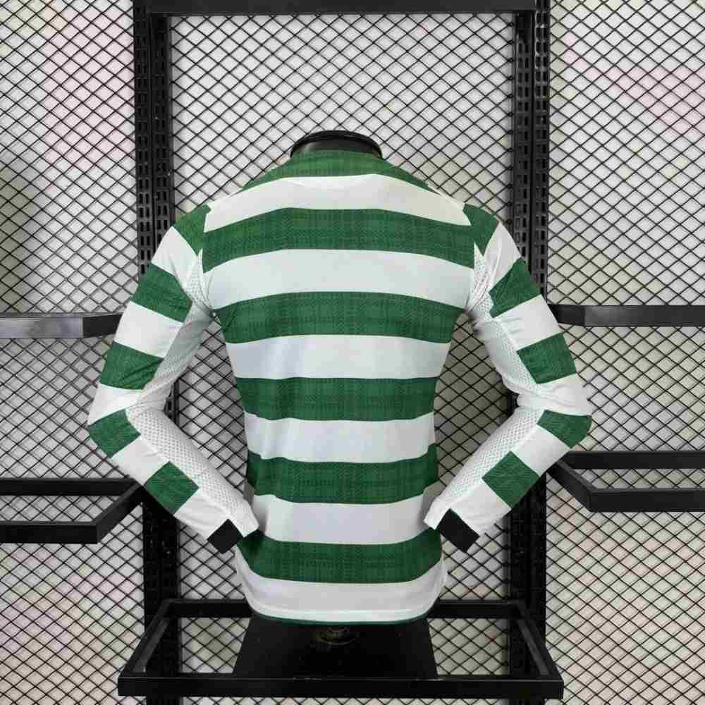 Celtic 2025-26 Camiseta local versión jugador de manga larga