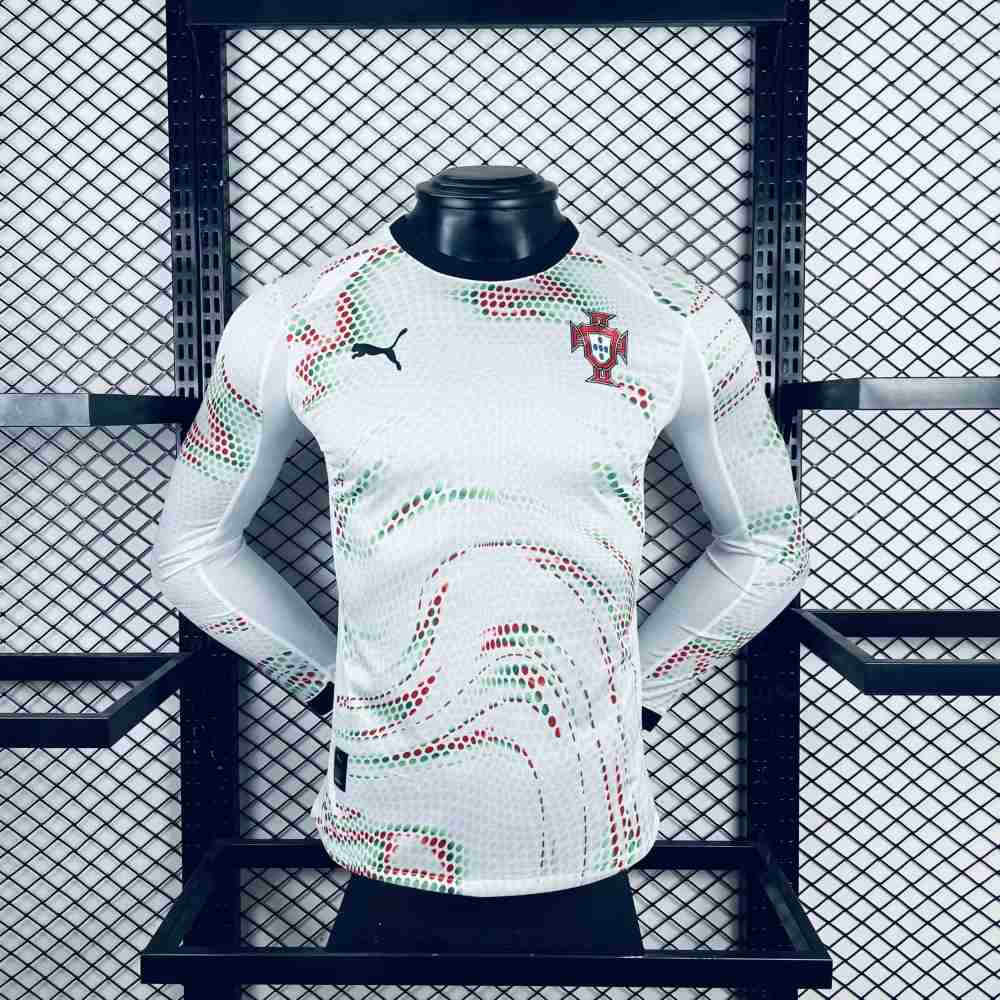 Portugal 2025 Camiseta visitante versión jugador de manga larga