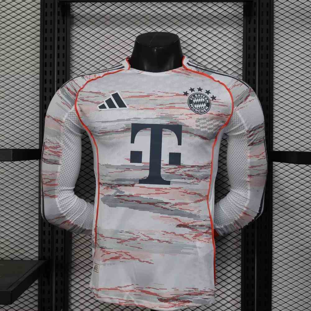 Bayern Munich 2025-26 Away Player Long Sleeve Shirt