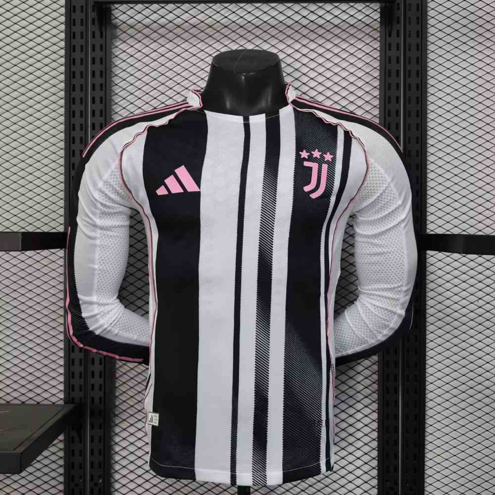 Juventus 2025-26 Camiseta local versión jugador de manga larga