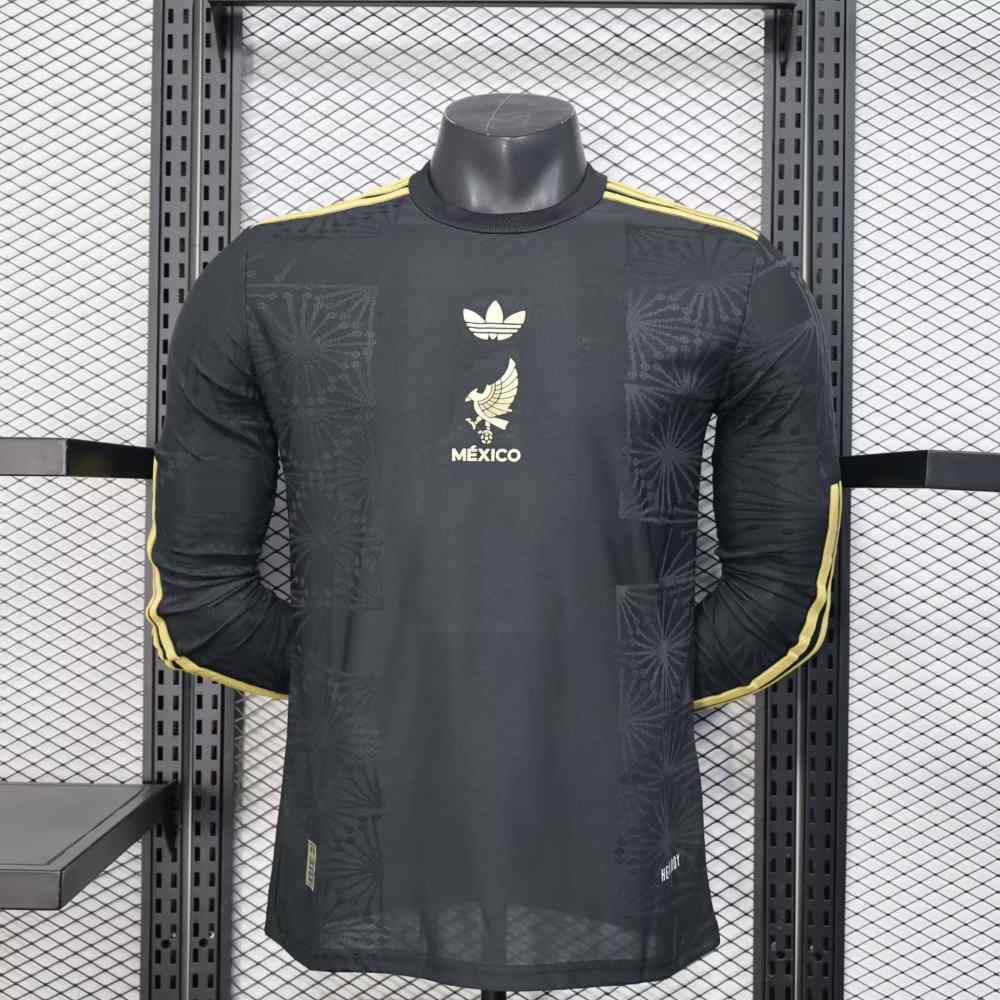 México 2025 Versión jugador Gold Camiseta de manga larga