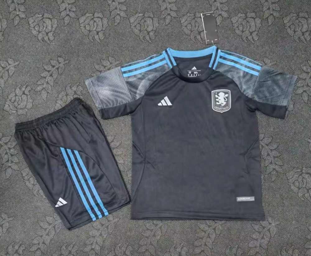 KidsAston Villa 2025-26 Visitante Kit