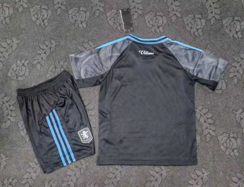 KidsAston Villa 2025-26 Visitante Kit