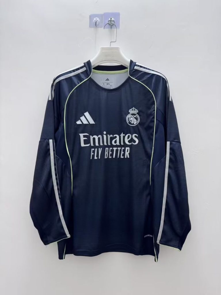 Real Madrid 2025-26 Camiseta visitante de manga larga