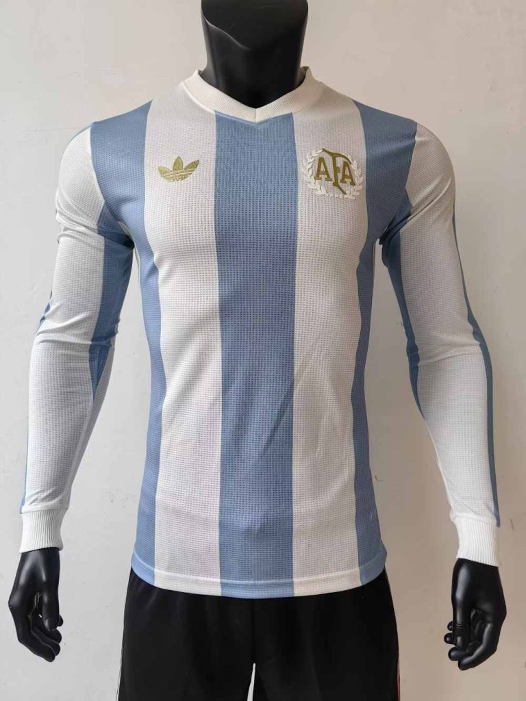Argentina 2025-26 Camiseta local versión jugador de manga larga