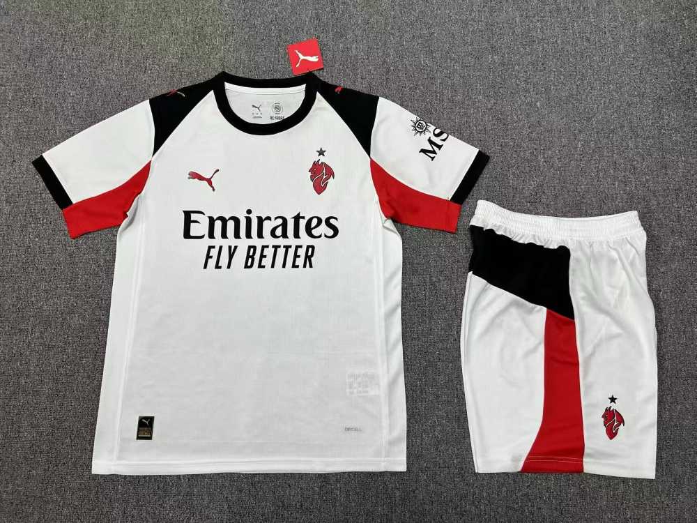 Niños AC Milan 2025-26 Visitante Kit