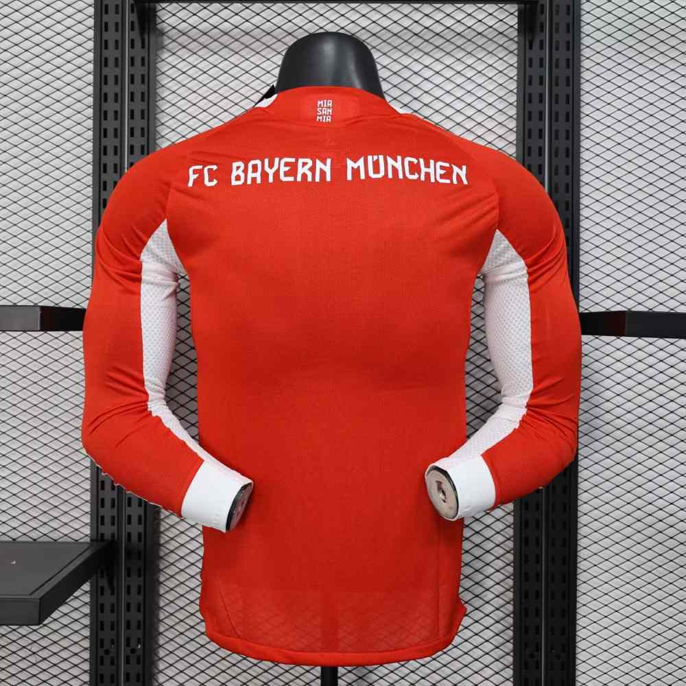 Bayern Munich 2025-26 Home Player Long Sleeve Shirt