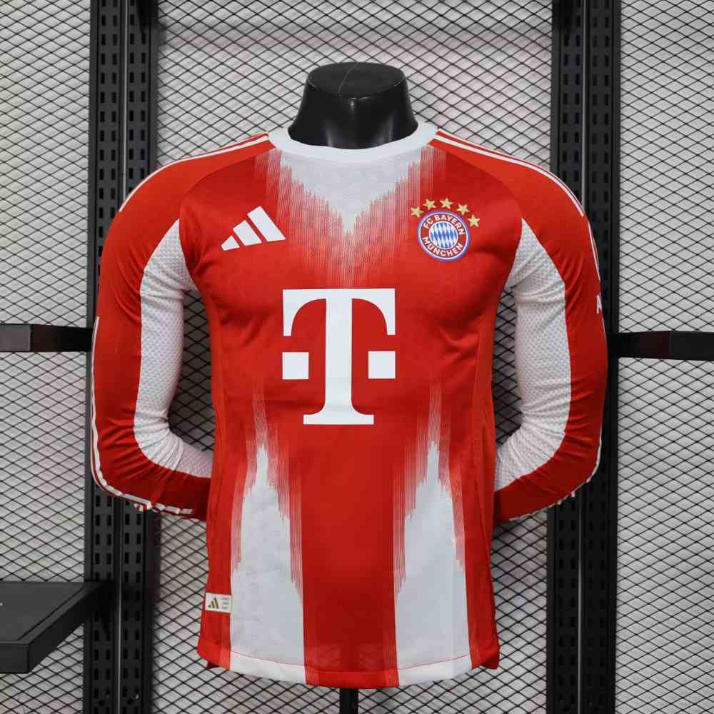Bayern Munich 2025-26 Home Player Long Sleeve Shirt