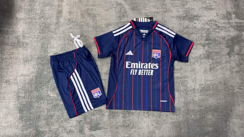 Niños Lyon 2025-26 Visitante Kit