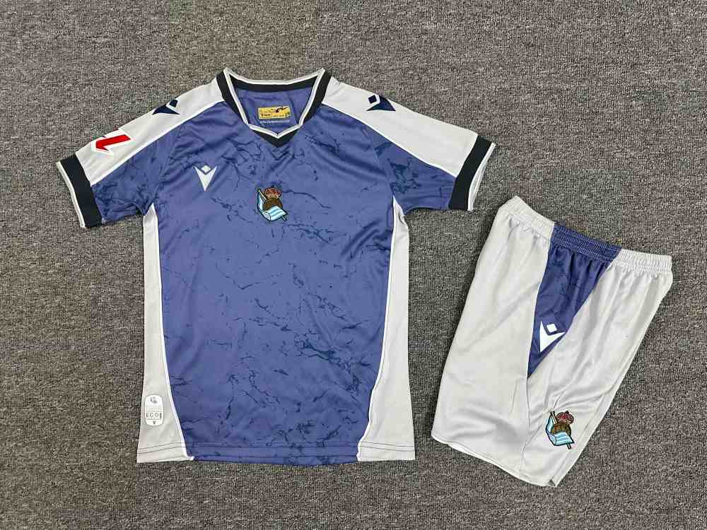Niños Real Sociedad 2025-26 Visitante Kit