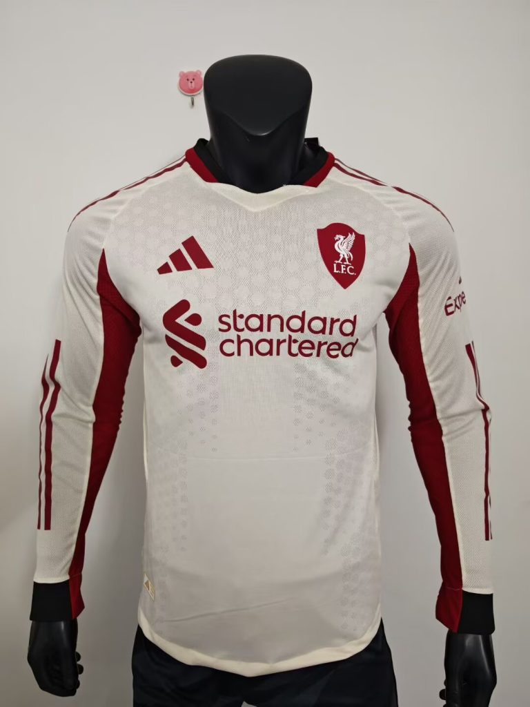 Liverpool 2025-26 Camiseta visitante versión jugador de manga larga