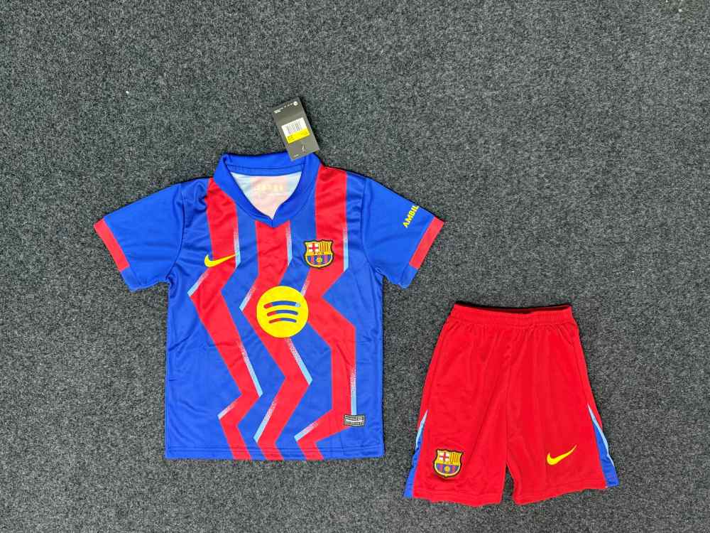 Niños Barcelona 2025-26 Cuarta Kit