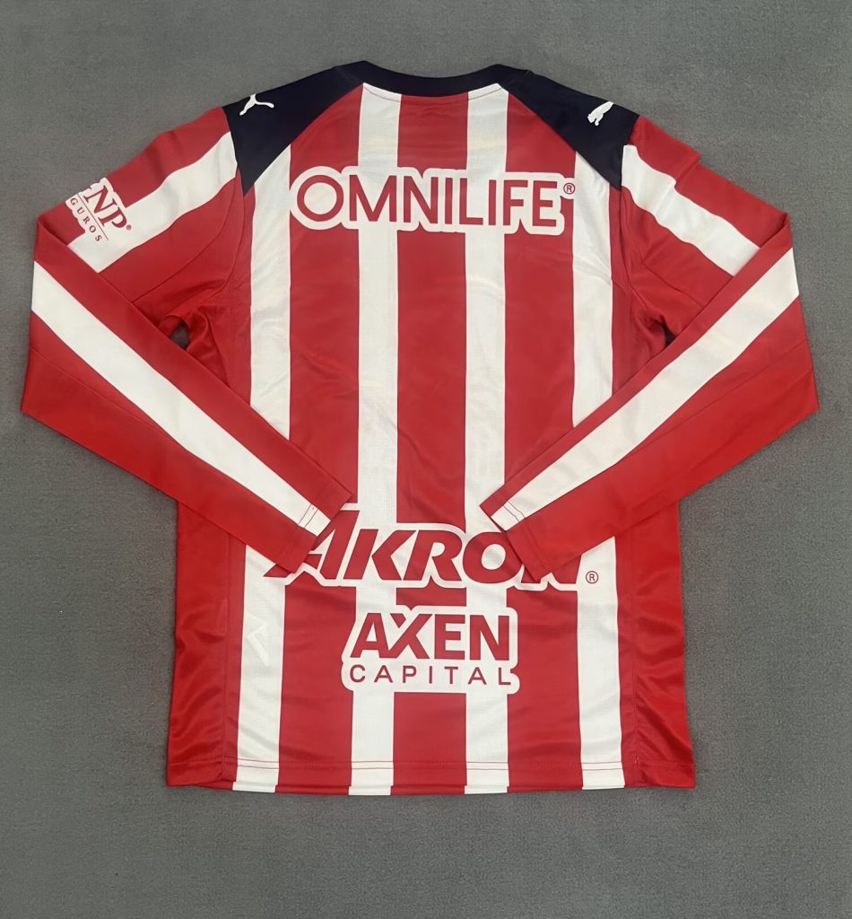 Chivas Guadalajara 2025-26 Camiseta local versión jugador de manga larga