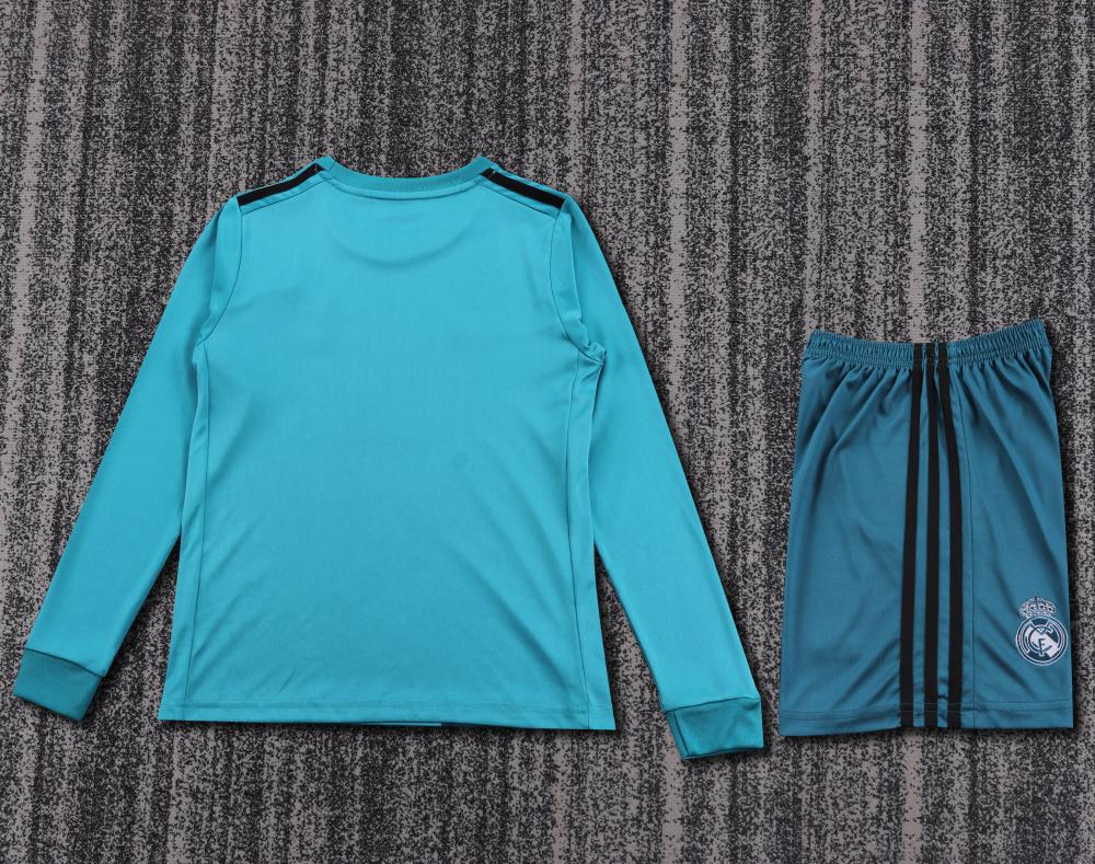 Niños Real Madrid 2017-18 Tercera Long Sleeve Kit