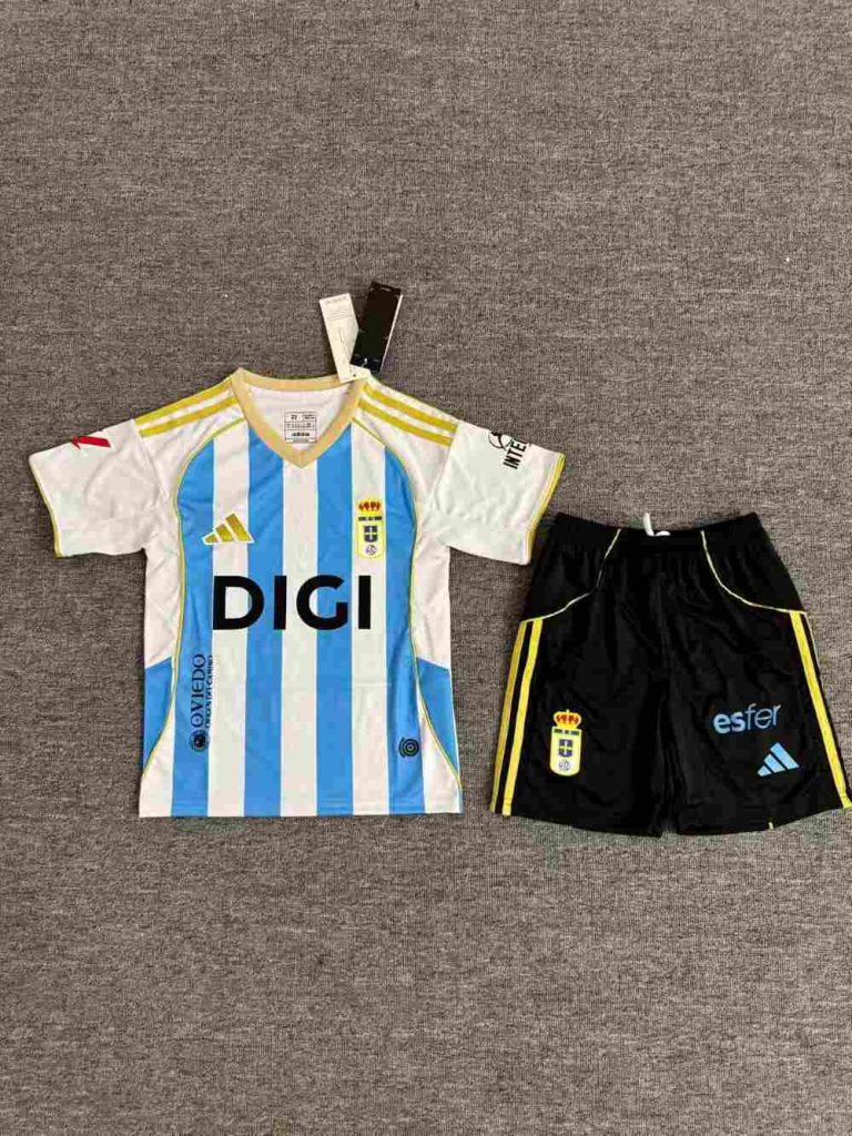 Niños Real Oviedo 2025-26 Visitante Kit