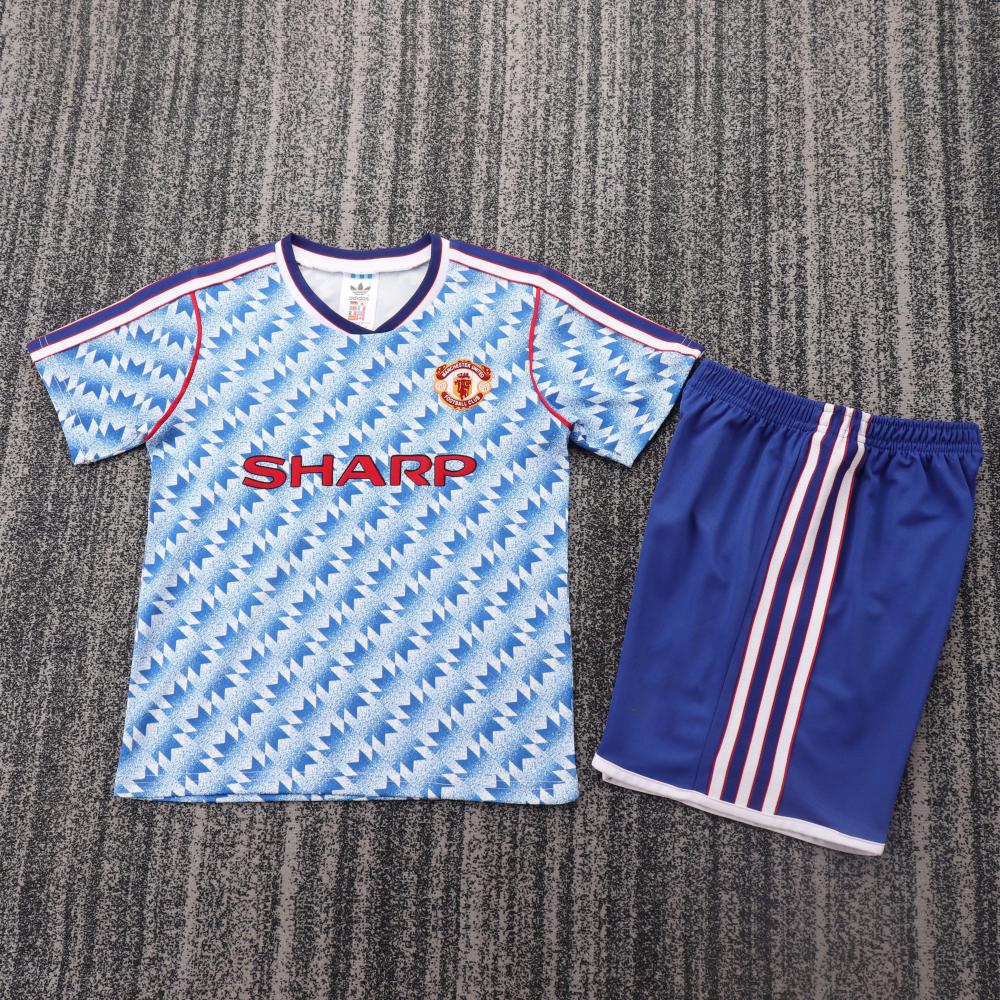 Niños Manchester United 1990-92 Visitante Kit