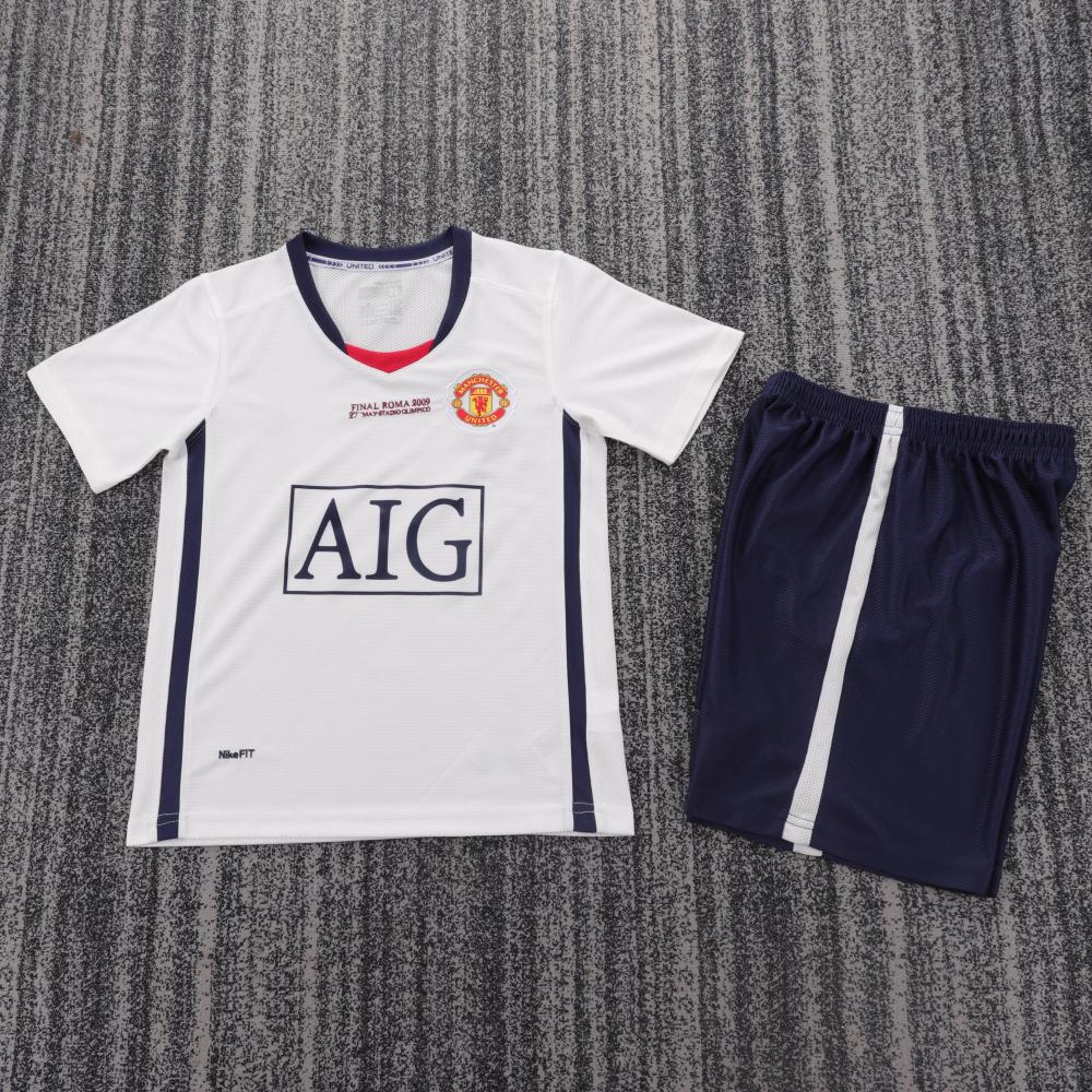 Niños Manchester United 2008-09 Visitante Champions League Kit