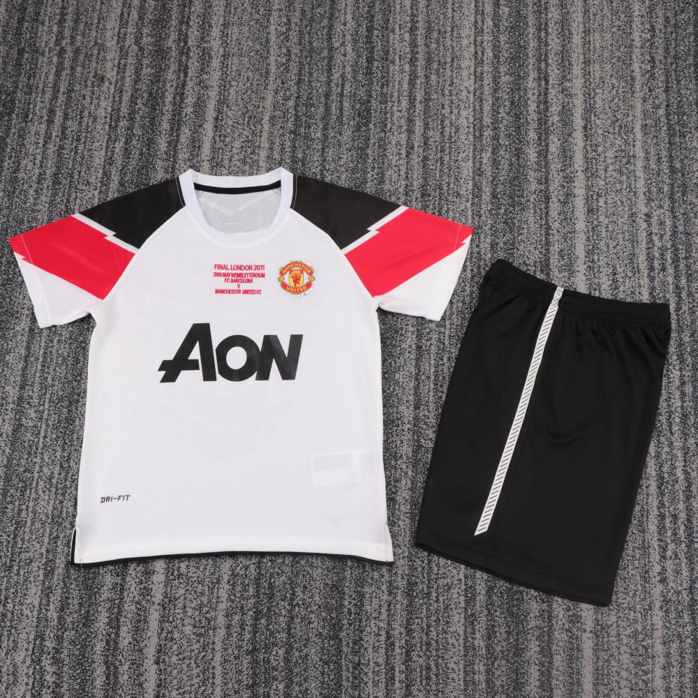Niños Manchester United 2011-12 Visitante Champions League Kit