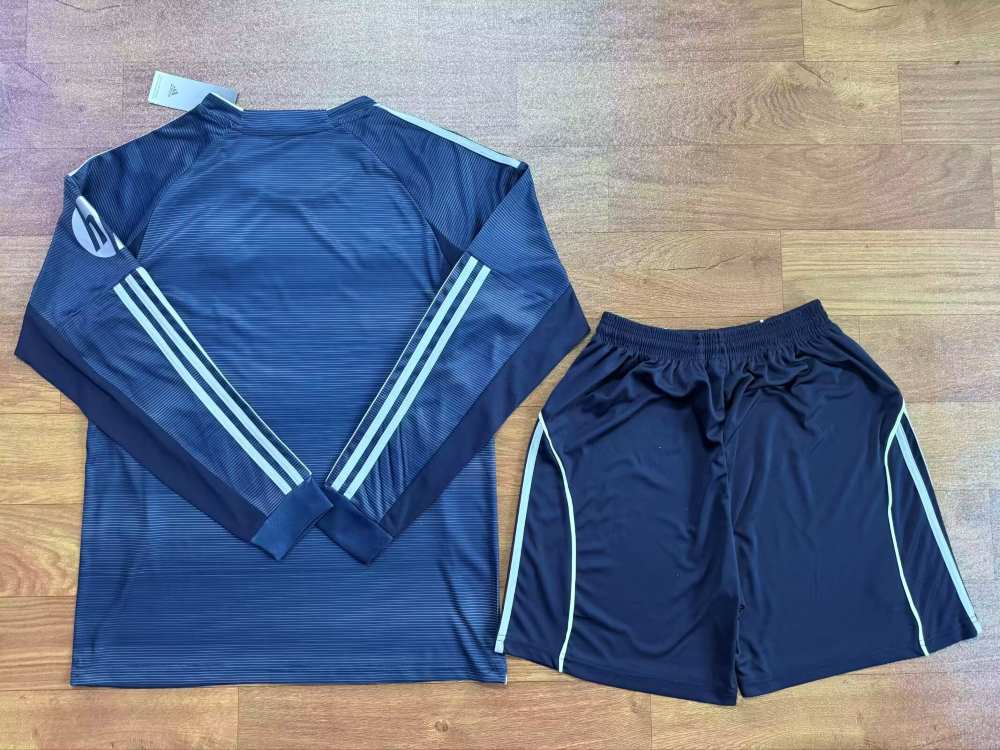 Niños Real Madrid 2025-26 Visitante Long Sleeve Kit