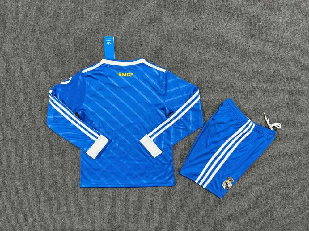Niños Real Madrid 2025-26 Tercera Long Sleeve Kit