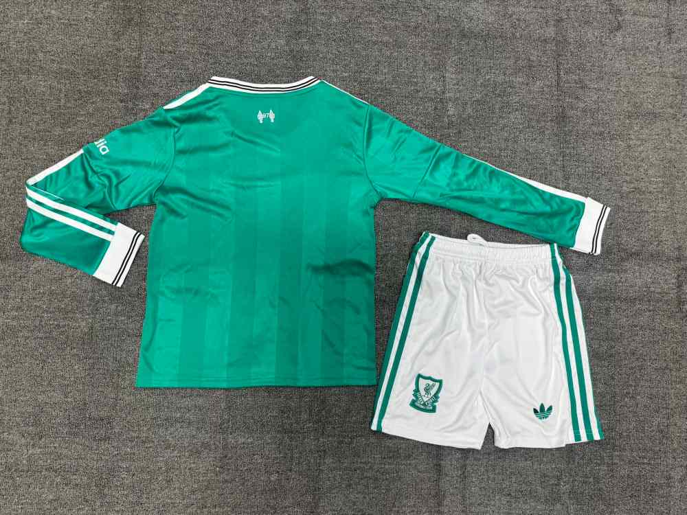 Niños Liverpool 2025-26 Tercera Long Sleeve Kit