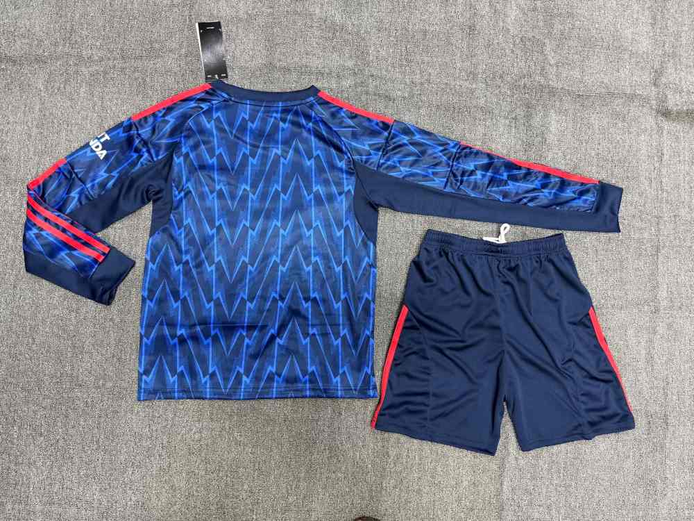 Niños Arsenal 2025-26 Visitante Long Sleeve Kit