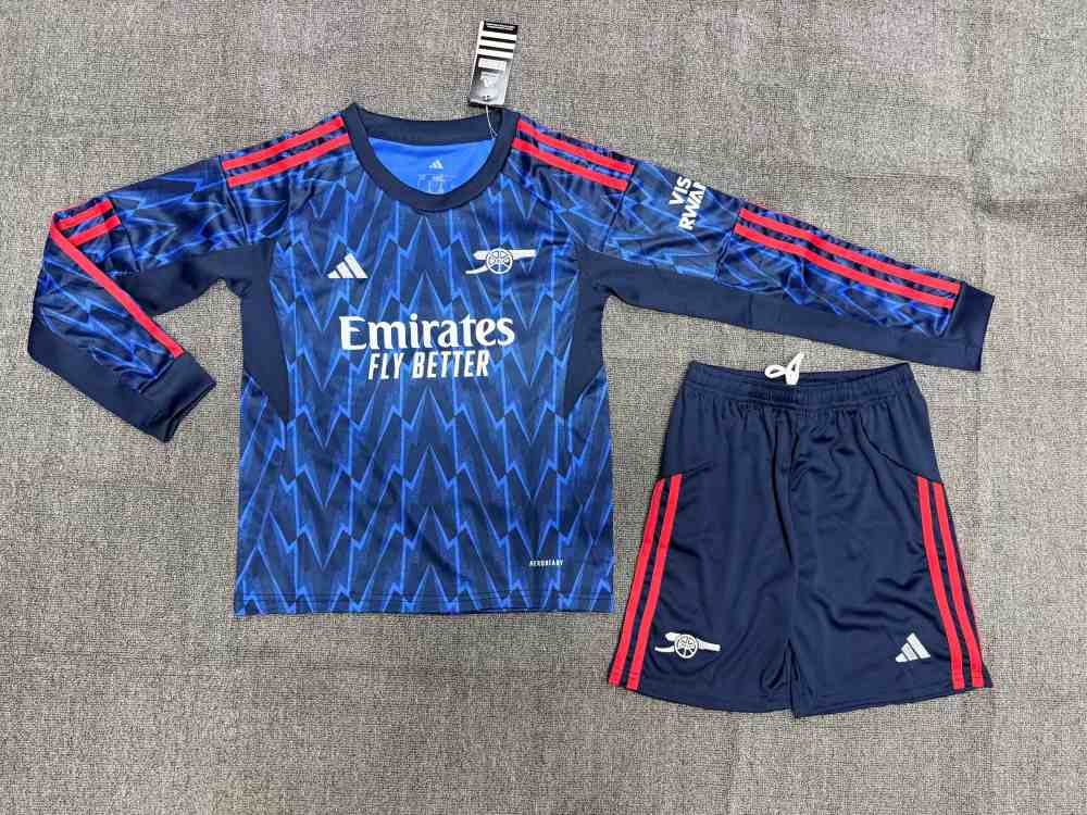 Niños Arsenal 2025-26 Visitante Long Sleeve Kit