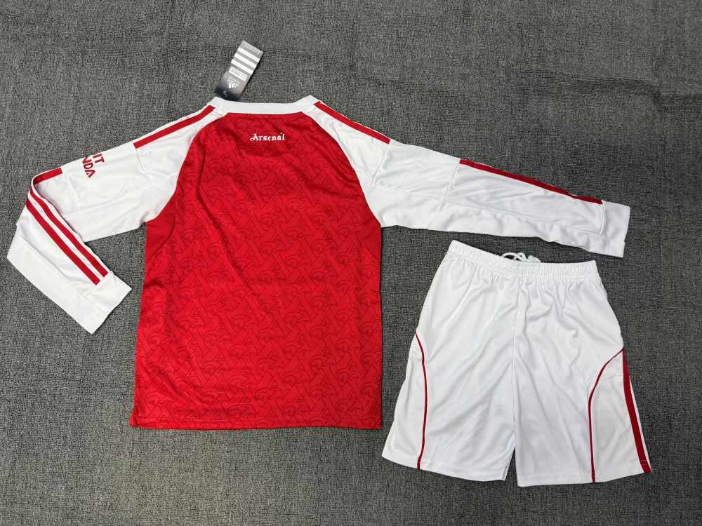 Niños Arsenal 2025-26 Local Long Sleeve Kit
