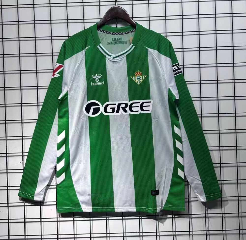Real Betis 2025 Camiseta local de manga larga
