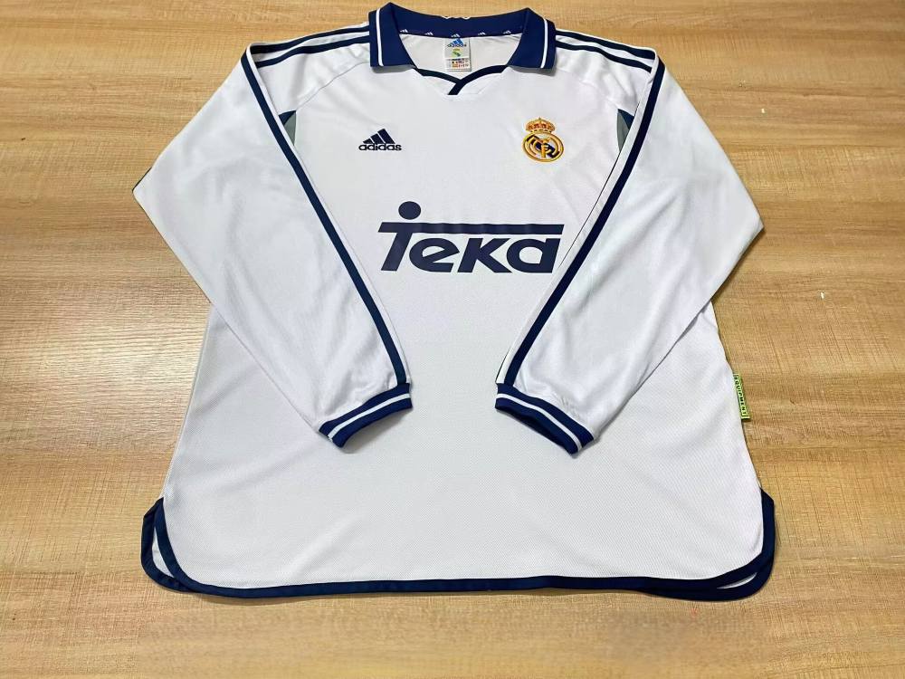 Real Madrid 2000-01 Camiseta local de manga larga