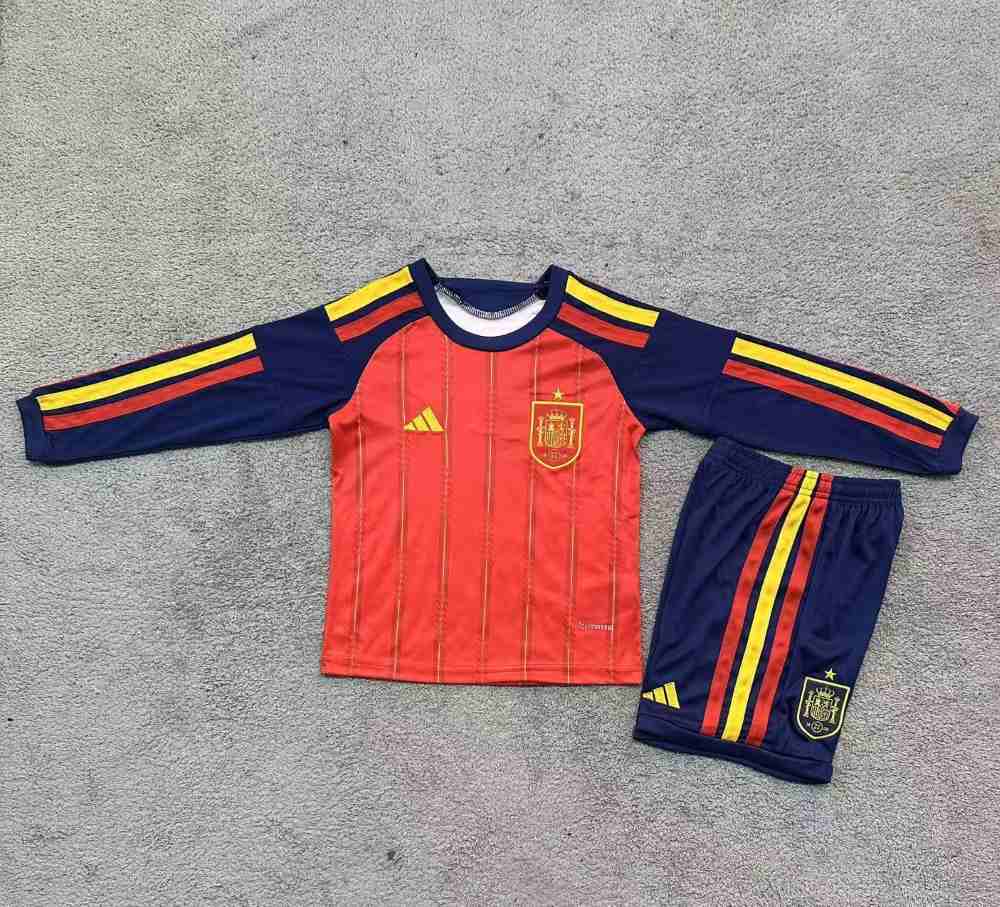 Niños España 2026 Copa Mundial de la FIFA Local Long Sleeve Kit