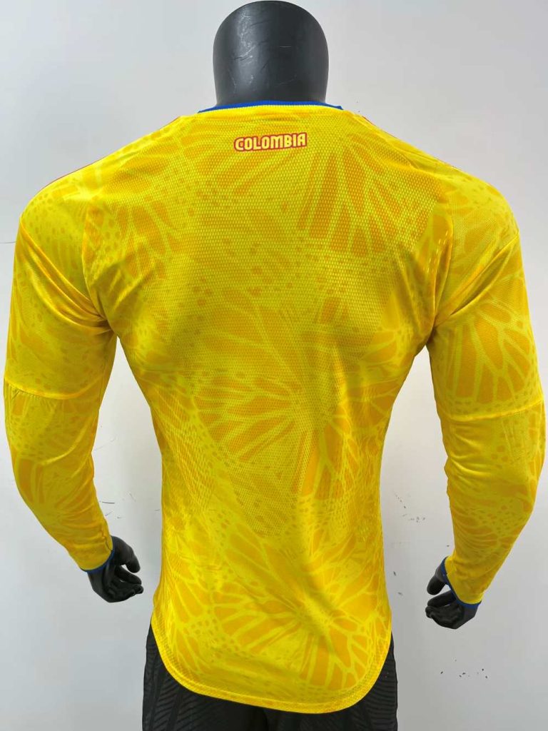 Colombia 2026 Copa Mundial de la FIFA Camiseta local versión jugador de manga larga